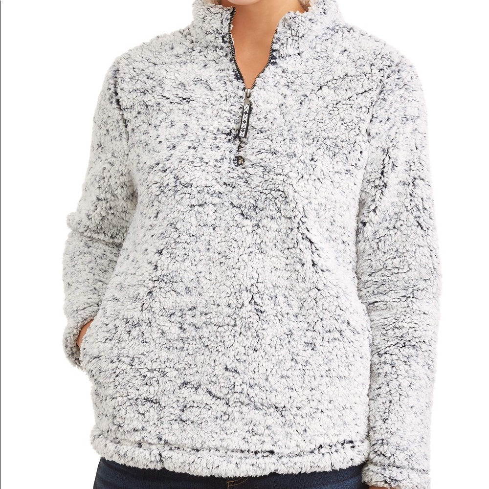 Snow Tipped Quarter Zip Jacket BLUE